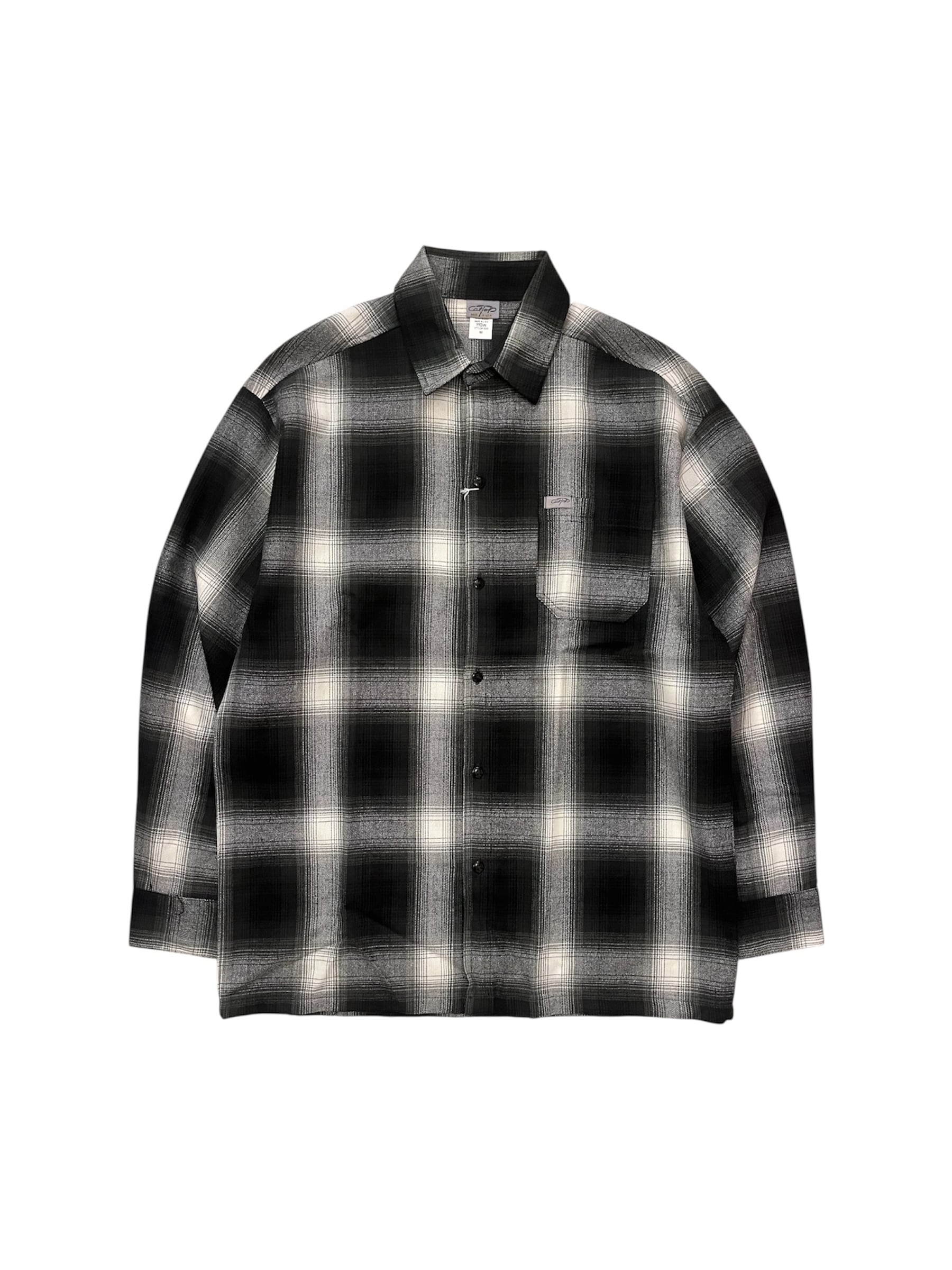 新品】Caltop #2000L/S Black×Ivory Ombre check Shirt Made in U.S.A.