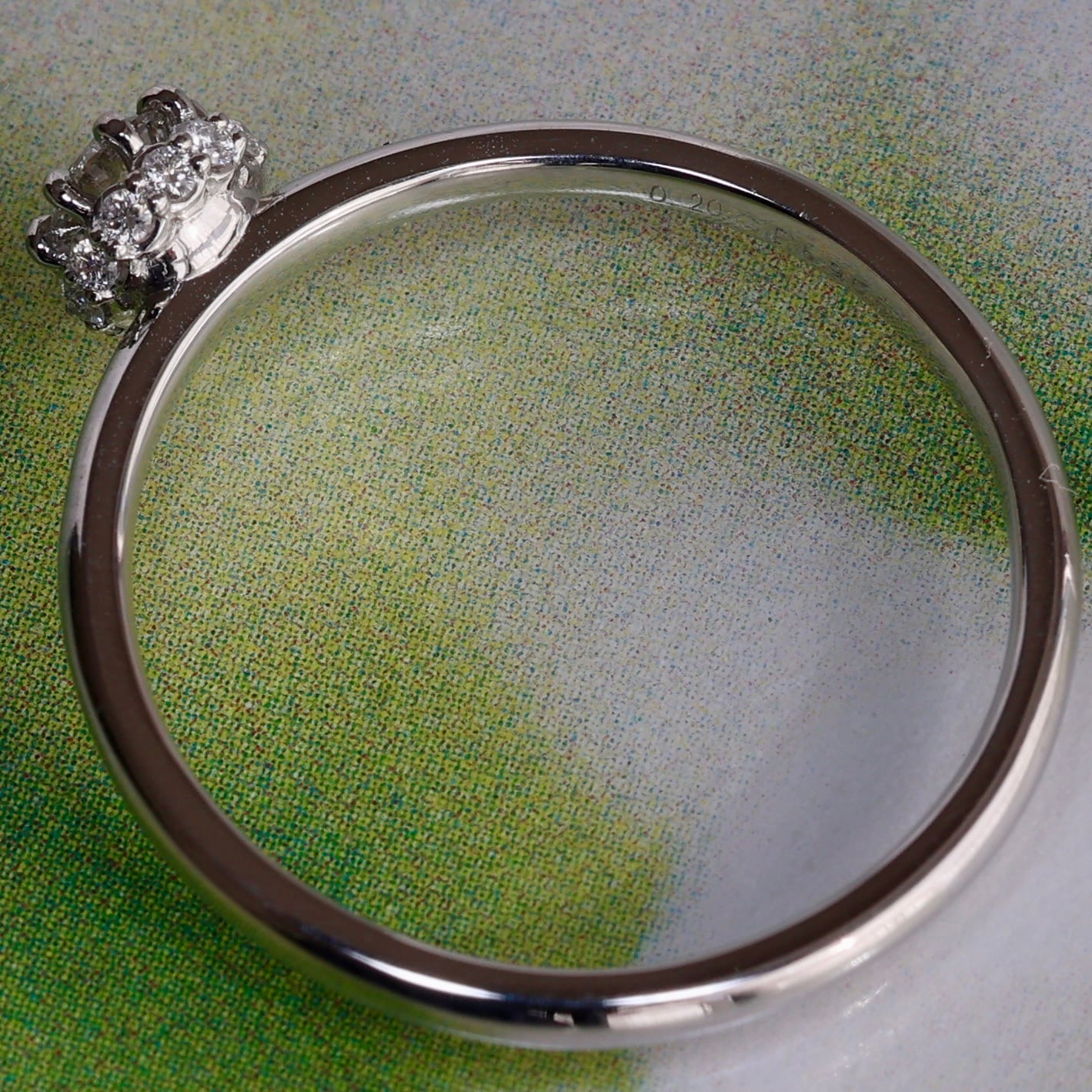 ブランド刻印消え Pt950 ダイヤモンド 0.20ct リング プラチナ 14号  