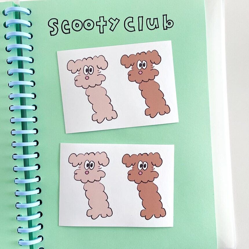 scooty studio] scooty club ステッカー（全5シート入り） | moim