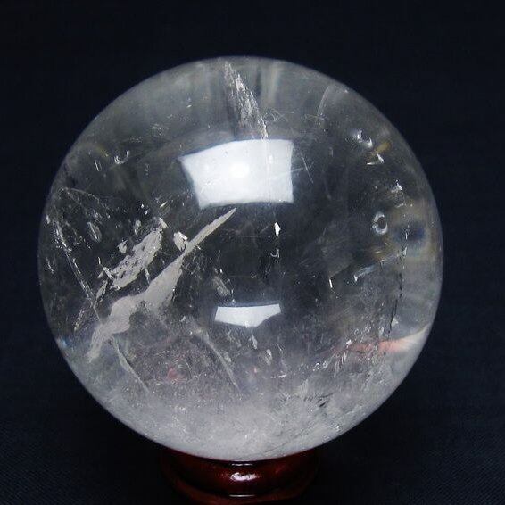 水晶 丸玉 55mm スフィア 置物 水晶玉 一点物 151-9034