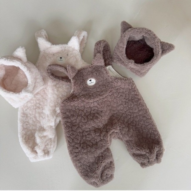 AIAI［取寄］baby / bear mon overall (bonnet set)  25winter