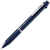 ぺんてる ボールペン ゲルインキ エナージェル 多色 0.5mm ダークブルー軸 XBLC35C 黒・赤・青
