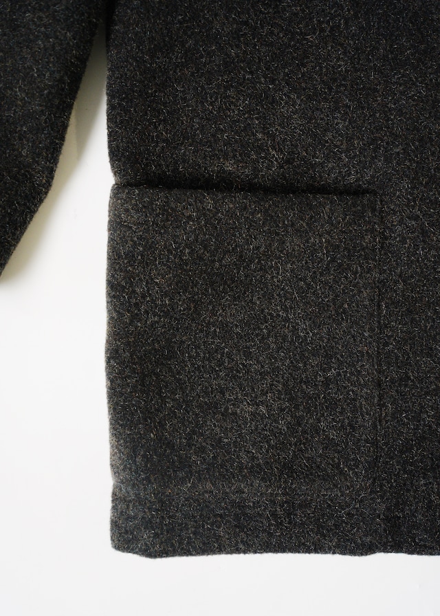 80's - Y's for men wool fly front hooded coat