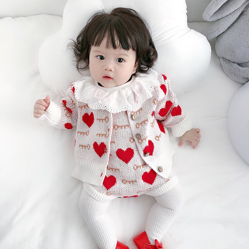 スプリングニットセーター コート ロンパース オールインワン 春物 超面白いベビーショップ85600557665