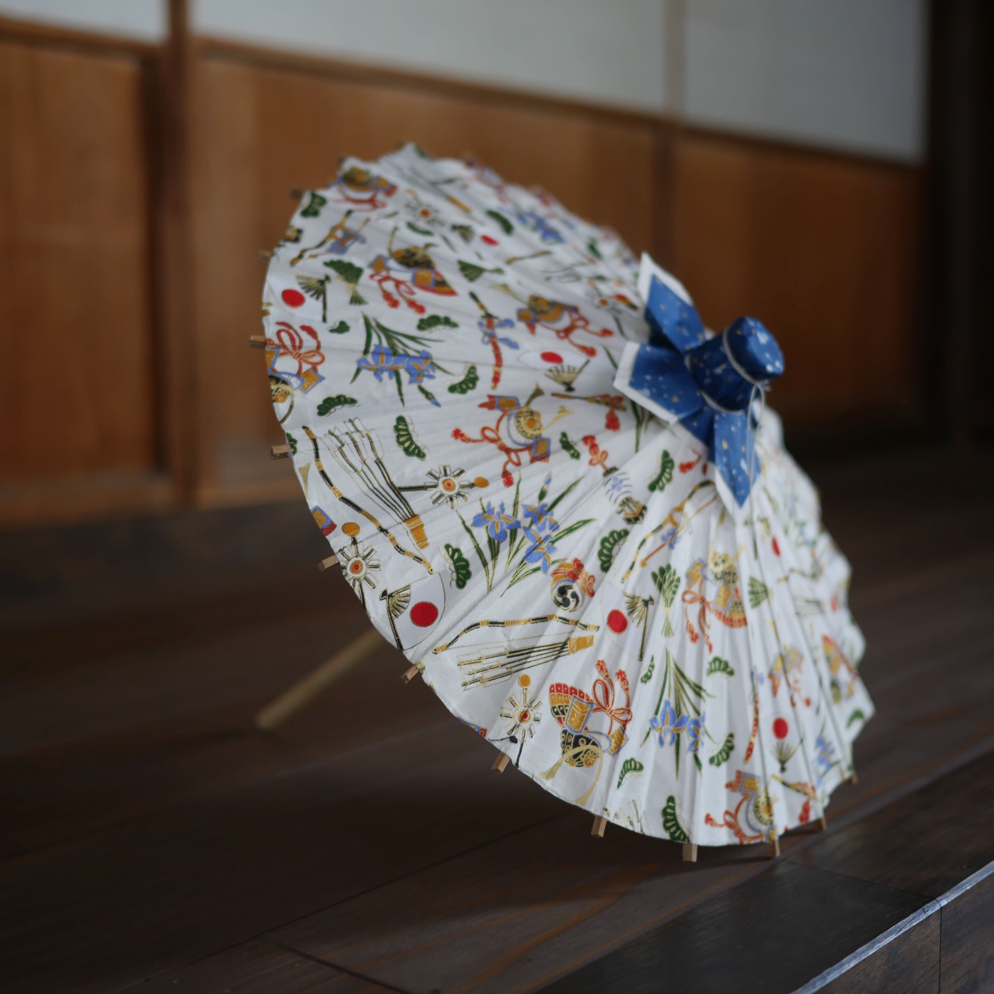 端午の節句下げ飾り(大)　傘飾り付き 端午の節句のミニ傘 | 和傘 傘森 wagasa kasamori