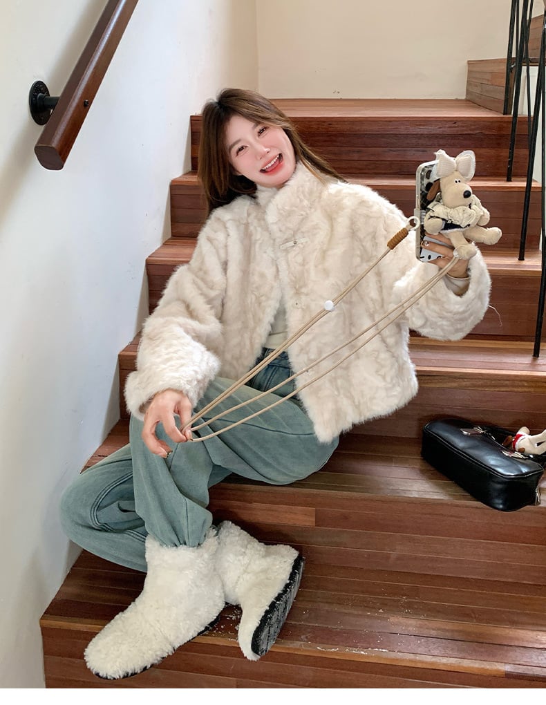 韓国ファッションウールショートコート レディース新作 | akasaka