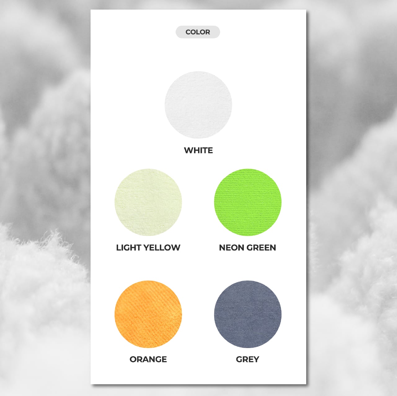 イッツウィン　大人気５種類セット IT'S WIN】Multi Towel5枚セット (Grey・Neon Green・Orange