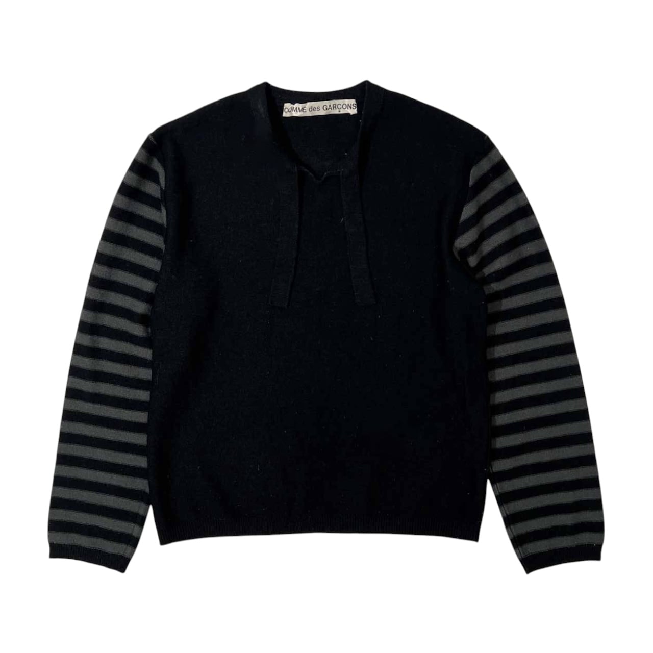 80s 初期 COMME des GARCONS コムデギャルソン 袖ボーダー柄 デザイン 