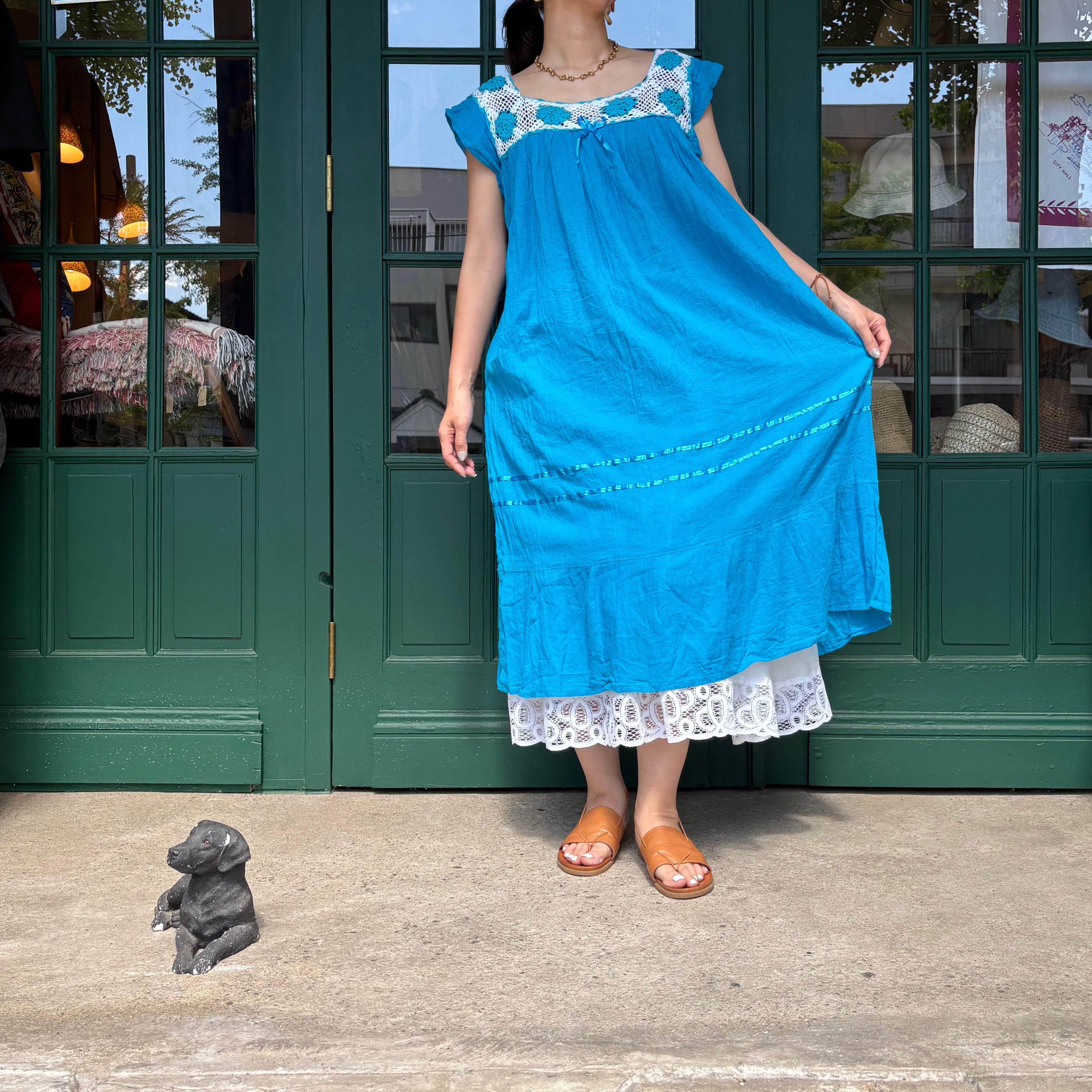 Hand Embroidered Lace Gauze Dress