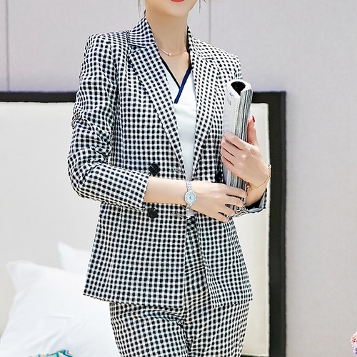 セットアップ　七分丈　格子柄　大きいサイズ　きれいめ　春　　レディース　BACB0035