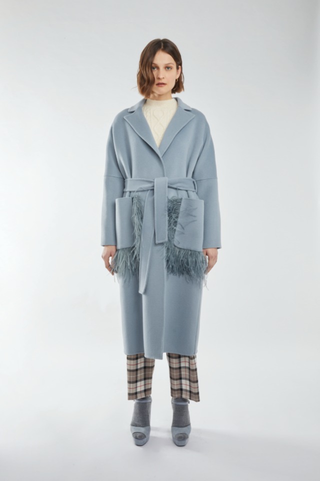 COTE light blue diana wool coat