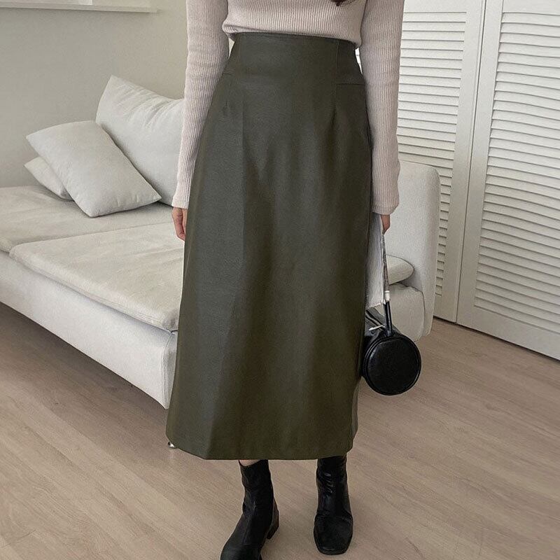 ESCADA 革スカート 44サイズ - スカート
