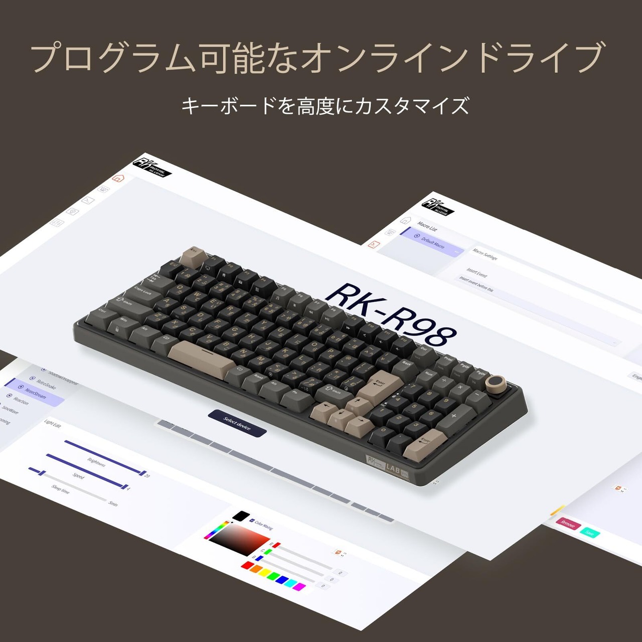 Rk R98 Pro RK ROYAL KLUDGE R98 Pro ゲーミングキーボード 日本語配列フルサイズ|メカニカルキーボード 有線|ボリュームノブ ...