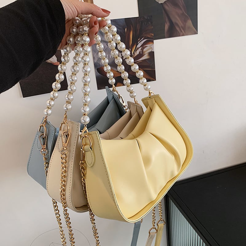 サマーパールチェーン 夏物 クロスボディ 真珠 Tiancai_Wing_Bag21012078699