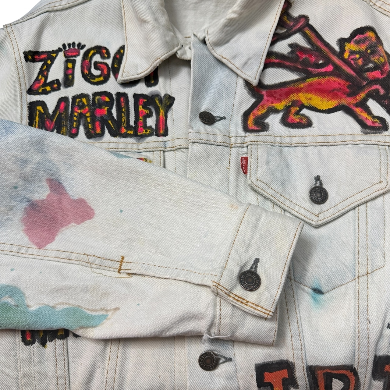 【LEVI’S】リーバイス "ZIGGY MARLEY" ペイントデニムジャケット