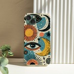 受注生産 iPhoneケース 太陽と目のカラフル護符｜魔除けアート TALM080C