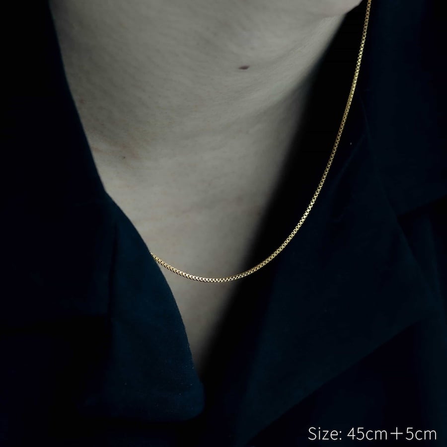 thin venetian necklace (gold) #n72 | garcia