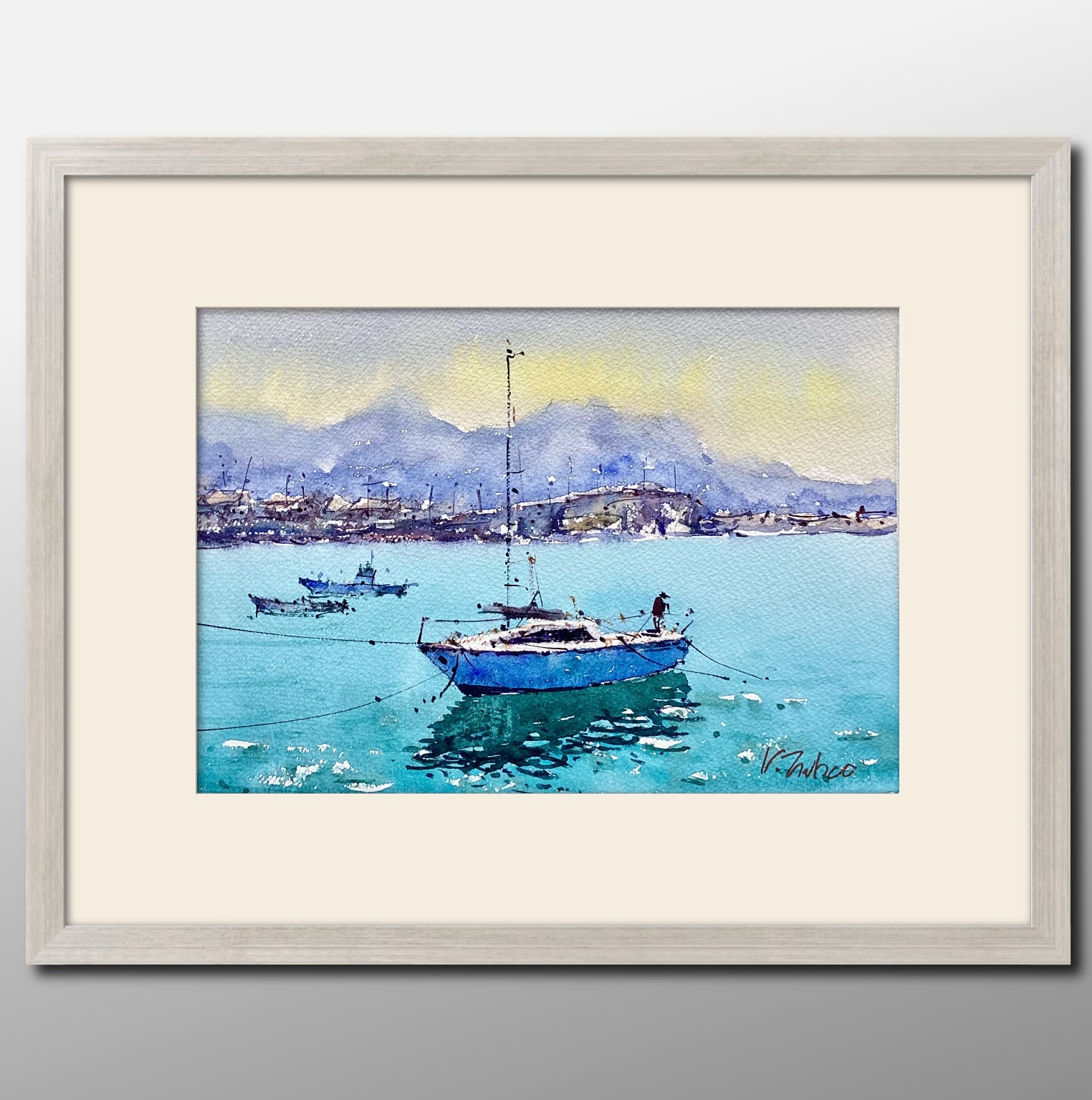 瀬戸内の海」水彩画 2024年 八つ切り | Pay ID