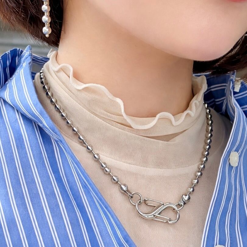 handmade- カラビナボールチェーンネックレス(ladies) | suerteluz