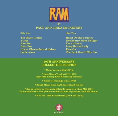 PAUL & LINDA McCARTNEY / RAM : 50TH EDITION プレス2CD | BEATNIK GROOVE