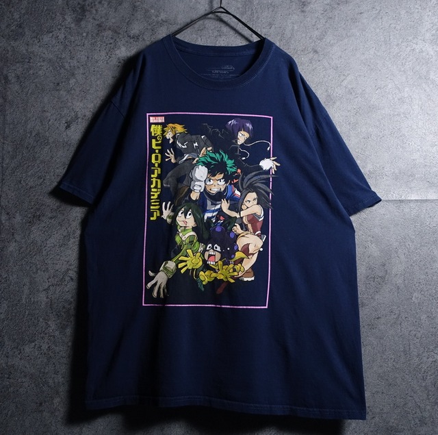 "My Hero Academia" Navy Character Print Design T-Shirt