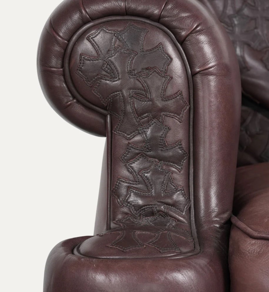 CHROME HEARTS クロムハーツ Leather Cross Patch Lounge Chair