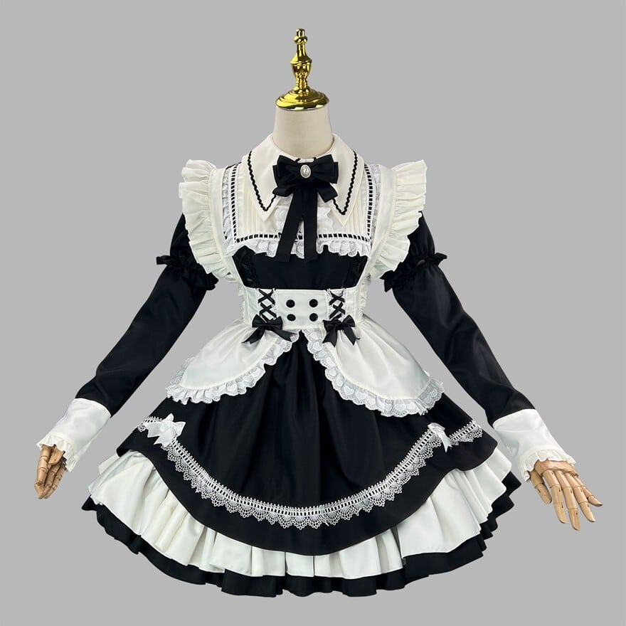 クラロリ メイドワンピース ヴィクトリアン×エプロン×付け袖｜WithU