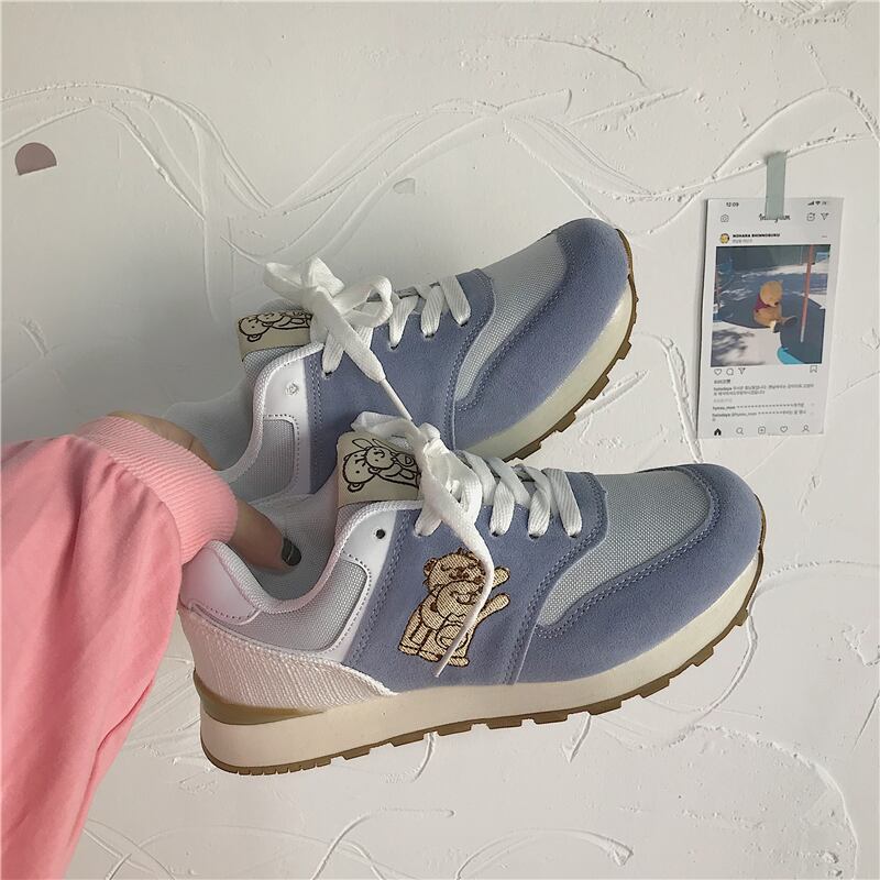 送料無料 くまちゃん デザイン 可愛い カジュアル スニーカー 靴 Lamitte Deco トレンド 韓国ファッション ショップ Base店