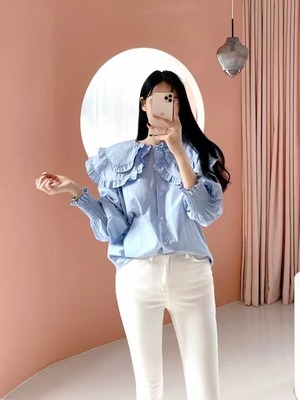 ビッグフリルカラー　ブラウス AJ−1079-E01