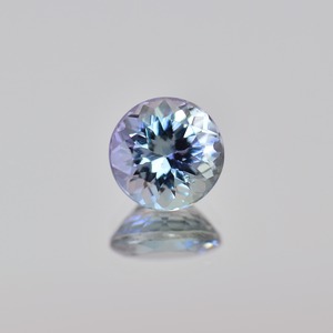 ソ付 非加熱タンザナイト 0.758ct ルース ラウンド バイカラー 系