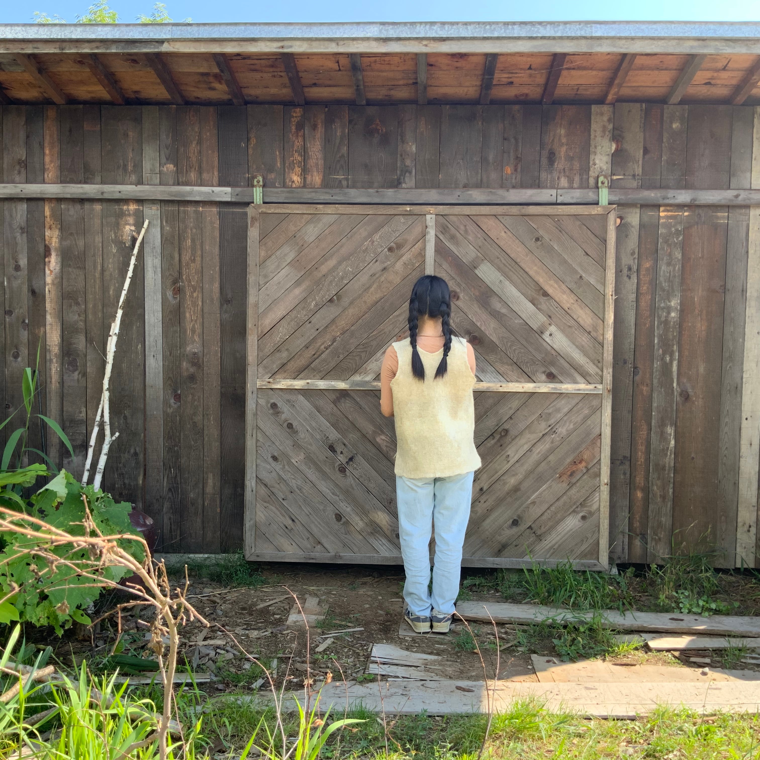 Vepo2 203 かぶりベスト 薄いグリーン 粗清草堂