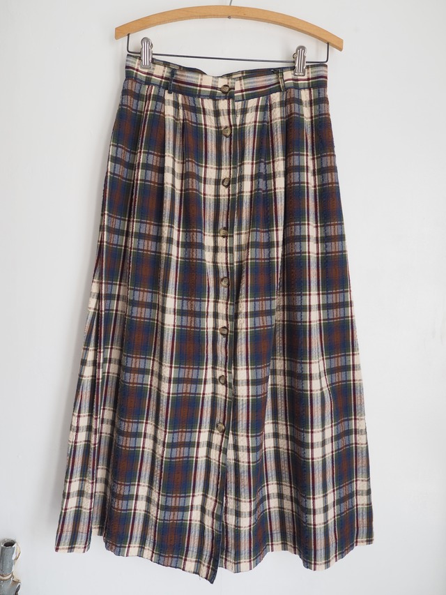 1990’s USA ORVIS Seersucker Plaid Skirt