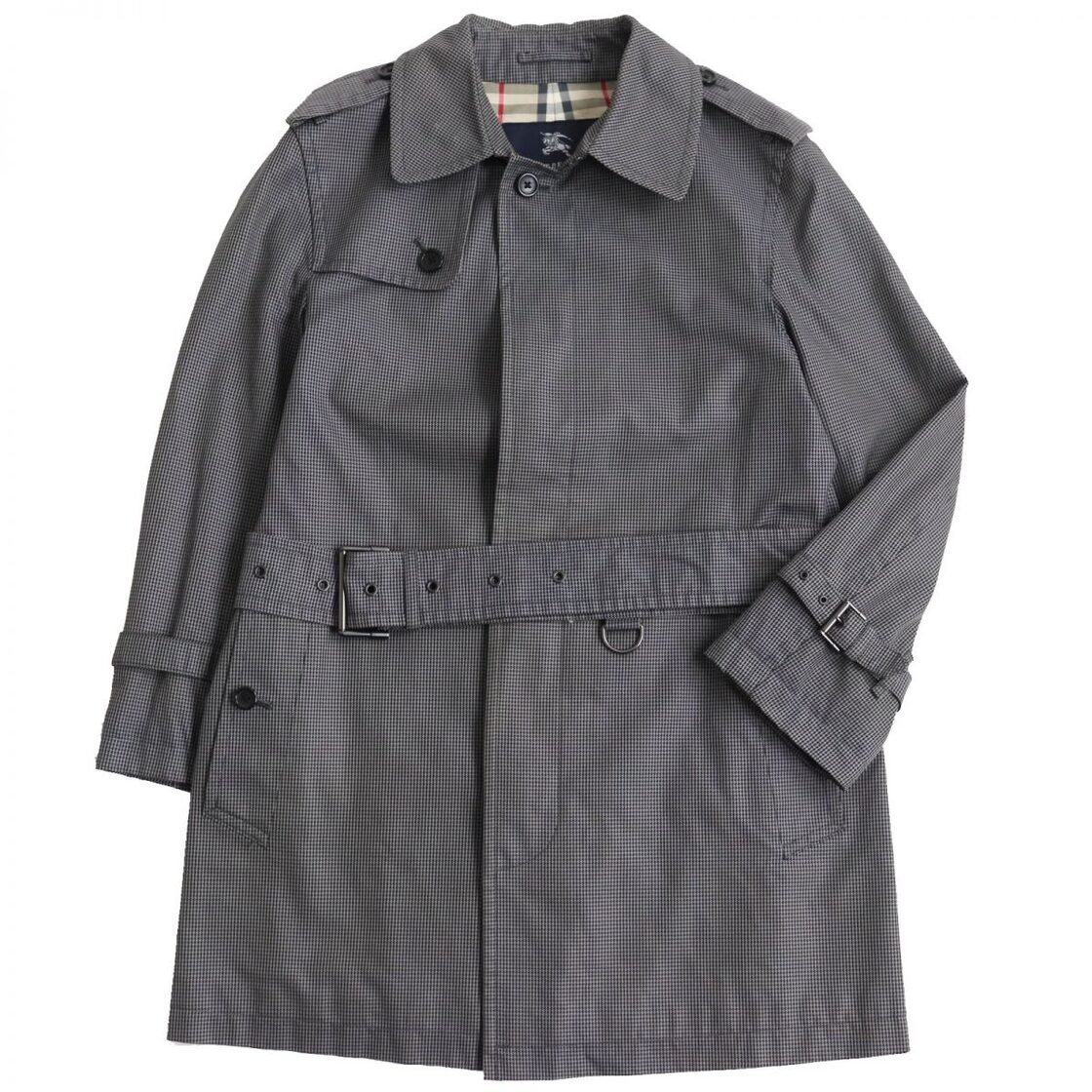 良品○BURBERRY LONDON バーバリーロンドン 千鳥格子 裏地ノバチェック  