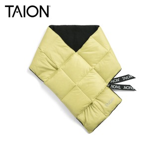 TAION タイオン ベーシック ダウンマフラー TAION-201A 800FP ダウン95% パッカブル ユニセックス 軽量 防寒 レモン