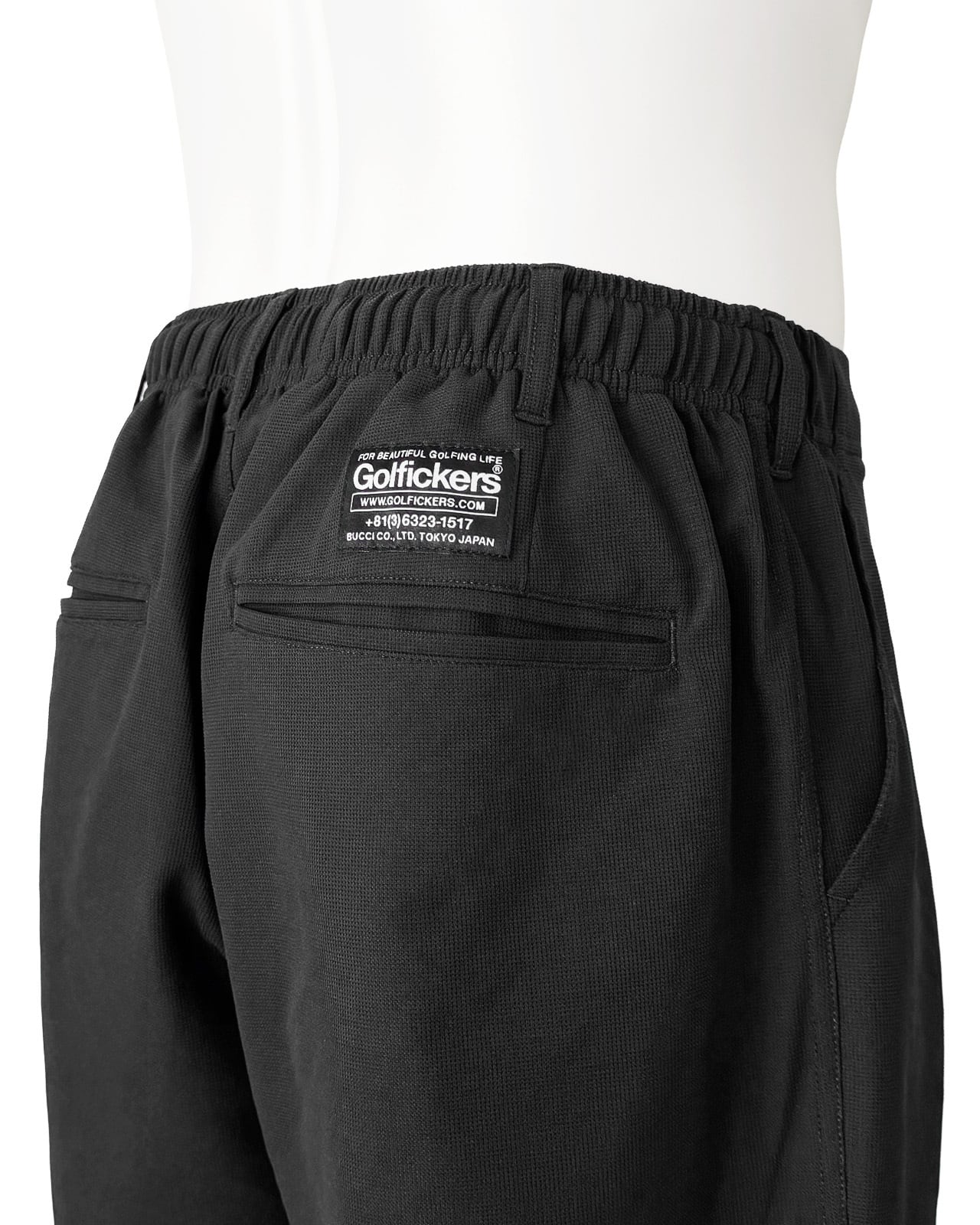 HOLE 673] UVカット & COOL ハーフパンツ -Black- | Golfickers