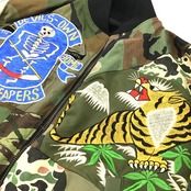 【bomber010】再構築リバーシブルボンバー Kimono×Military MIX BOMBER JACKET