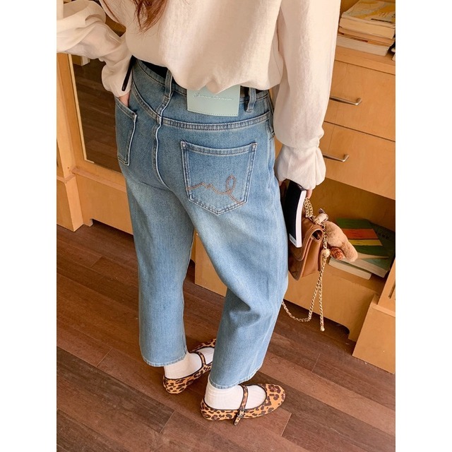 【デニム】大きいサイズ レディース デニム ワイドパンツ きれいめ  春 夏 秋 冬 20代 30代 40代 50代 ジーパン パンツ ワイドパンツ ハイウエスト ワイド パンツ ウオッシュドブルー 水色  S M L XL 2XL
