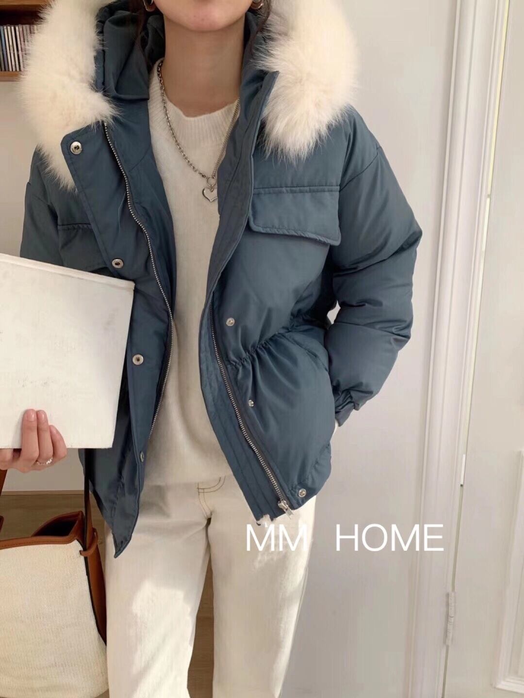 ファー付き　中綿ショートジャケット　AJ42441-6686