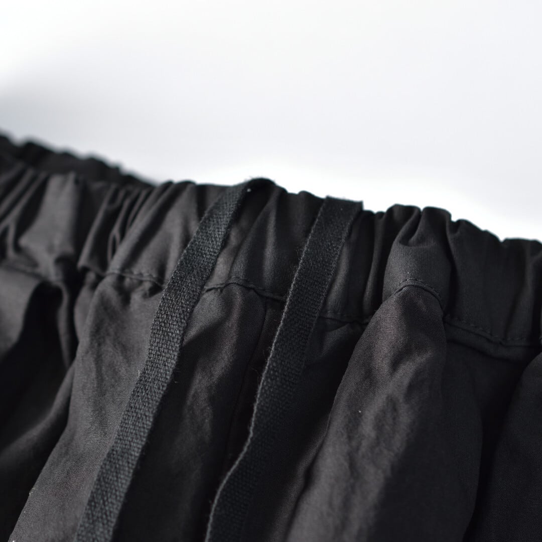 prit プリット オーガニックコットン裾タックバギーパンツ・クロ【送料無料】