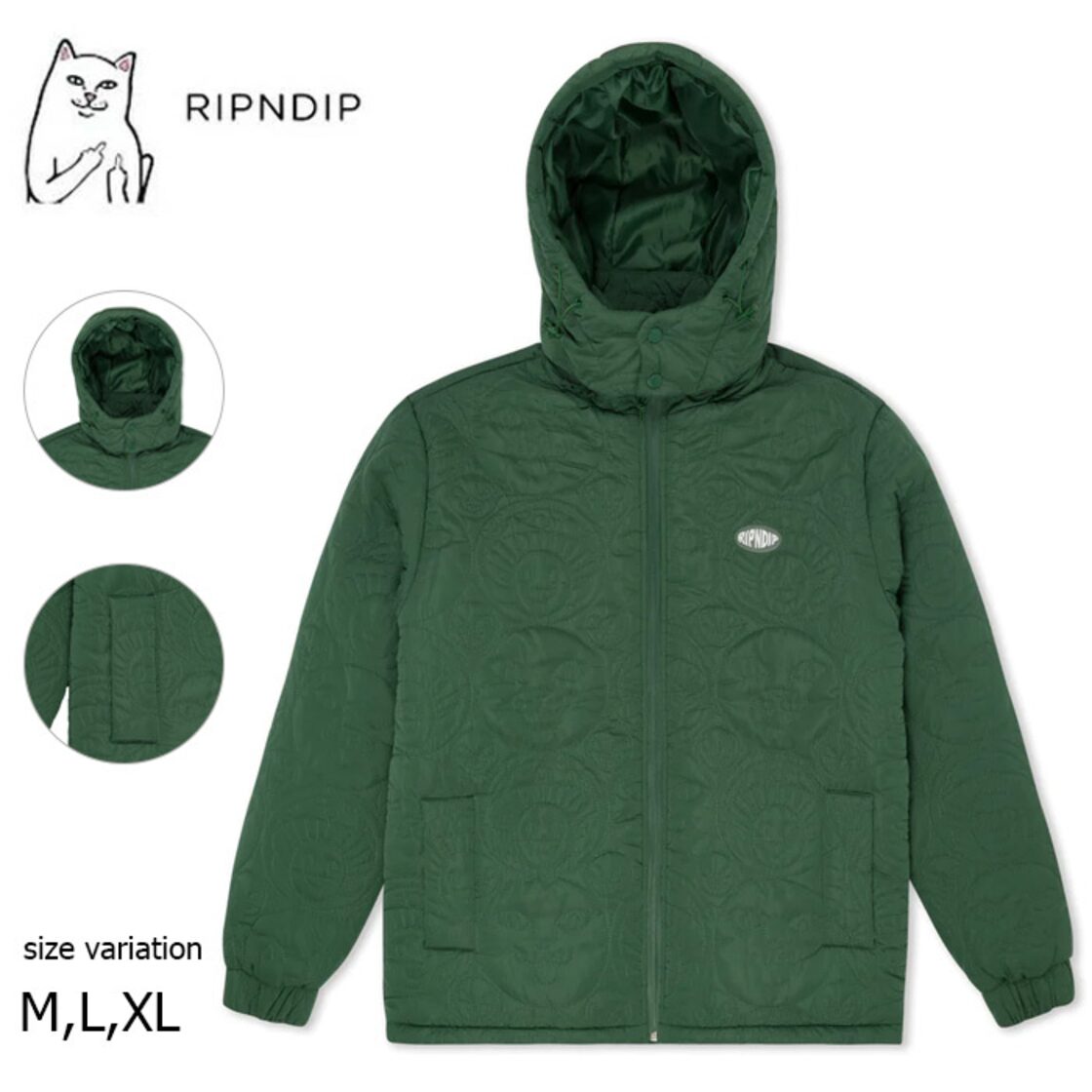 RIPNDIP Barry Bonds Puffer Jacket Pine リップンディップ トップス 
