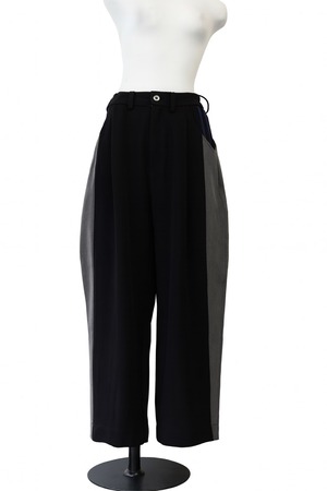 【Nora Lily】Denim Combo pants/    Black×gry