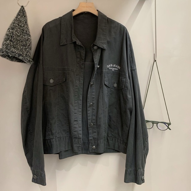 embroidered logo over jacket J00019