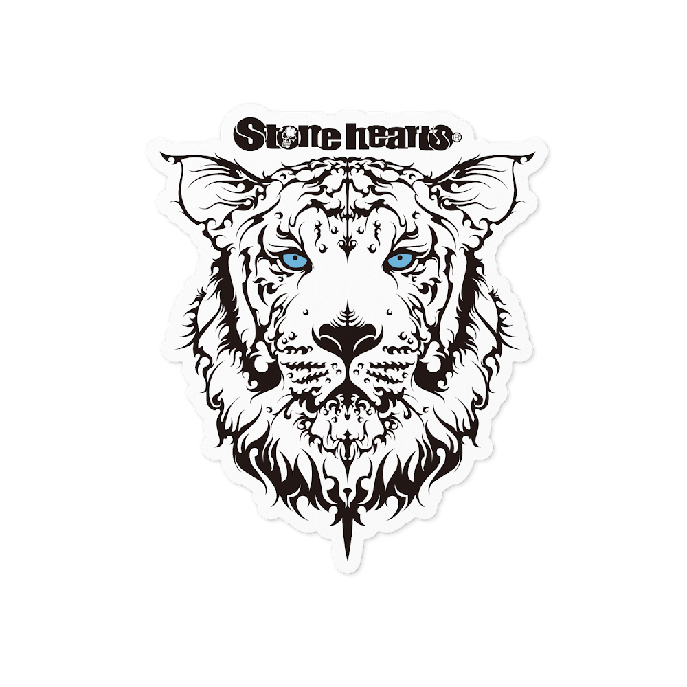 ホワイトタイガーステッカー Stonehearts Chankawa