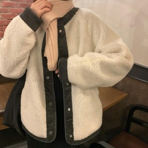 【送料無料】ボアジャケット ブルゾン アウター ビッグシルエット ゆったり もこもこ 大人可愛い カジュアル シンプル ベーシック おしゃれ 防寒 暖かい お出かけ デート 普段使い デイリー 着回し OT-462IU