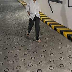 ルーズ開襟シンプル半袖シャツ　MT0080435