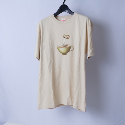 猫Tシャツ - スニャータ-【size:L】ベージュ t12 猫Tシャツ - スニャータ-【size:L】ベージュ t12