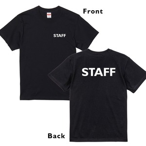 汎用スタッフＴシャツ　ブラックTシャツ（両面プリント）