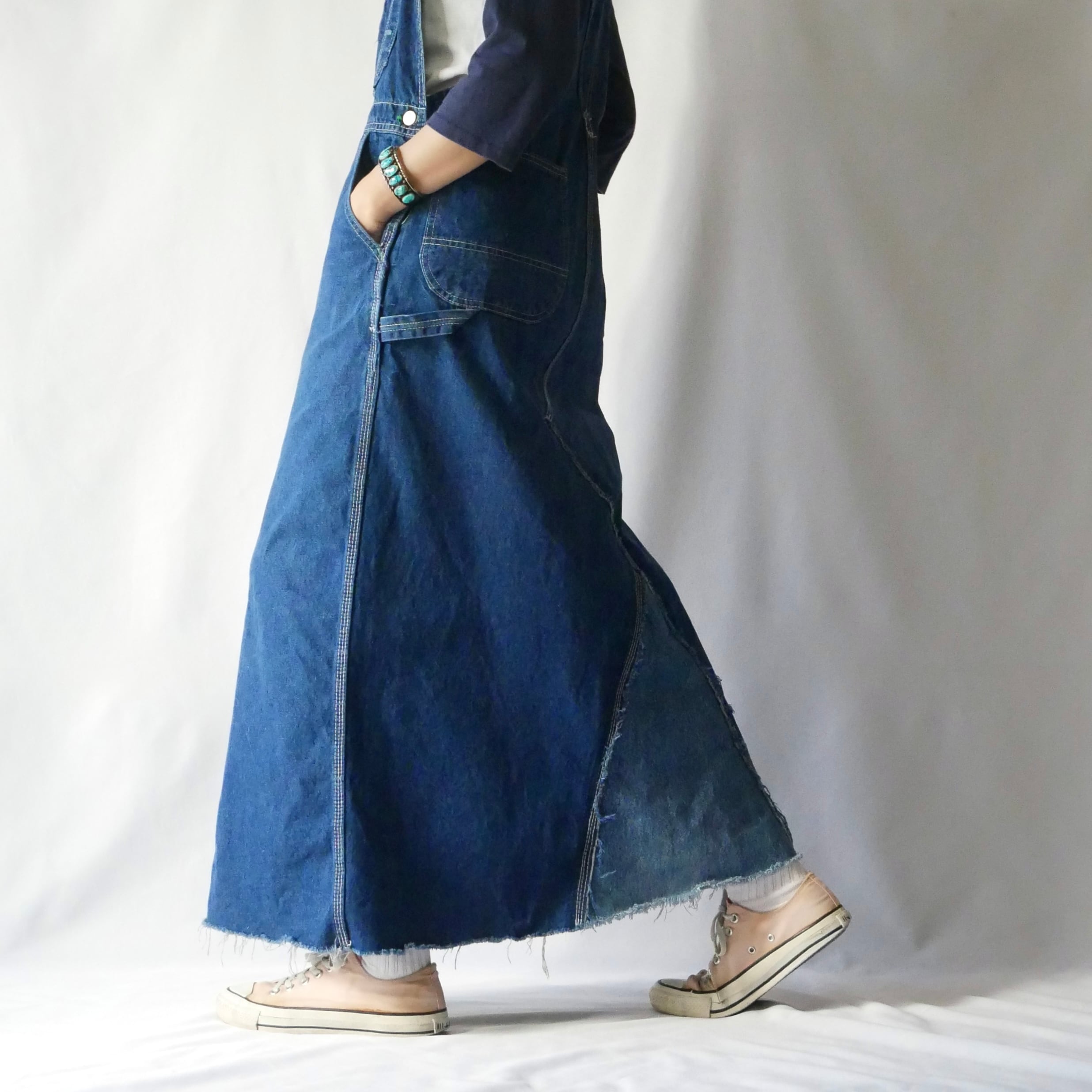 リメイク キー KEY オーバーオール●アメリカ古着（商品番号4816） Made in USA KEY overall denim remake onepiece アメリカ製 キー