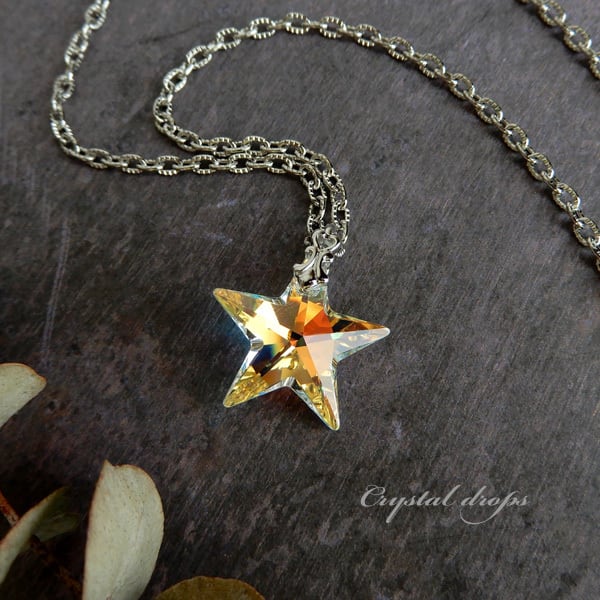 【美品】 STAR JEWELRY リボン ネックレス シルバー 保管箱付