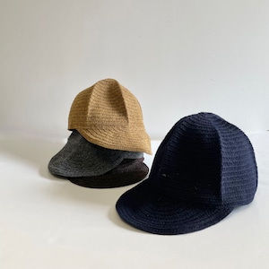 G120058《cableami》Shetland Wool Braid Cap